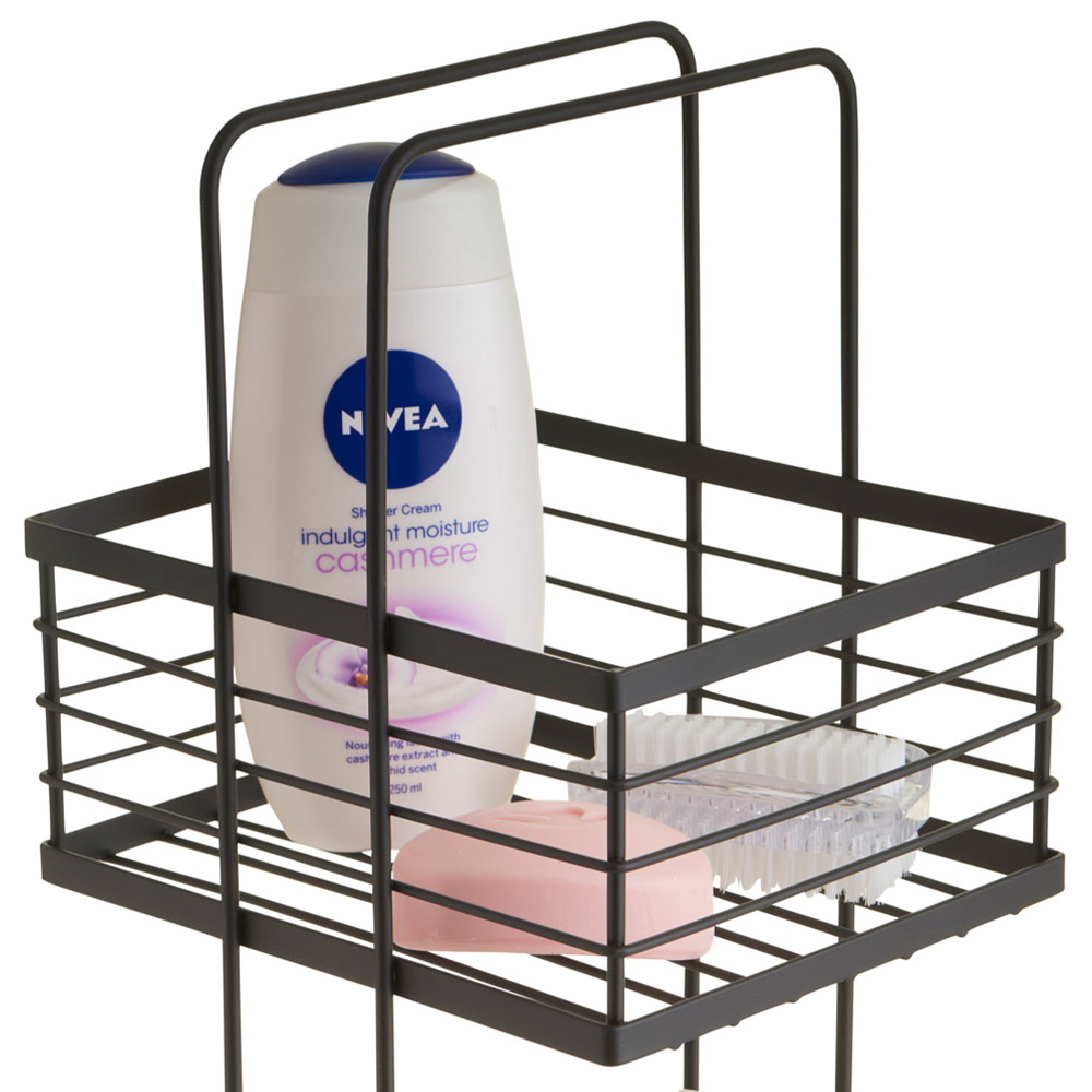 Wilko Matt Black 3 Tier Storage Caddy Wilko