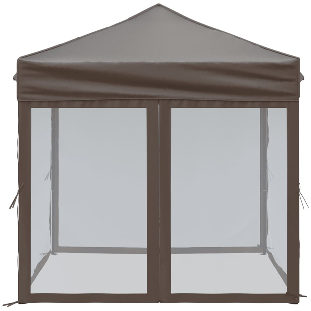 vidaXL 2 x 2m Taupe Foldable Gazebo Party Tent Image 4