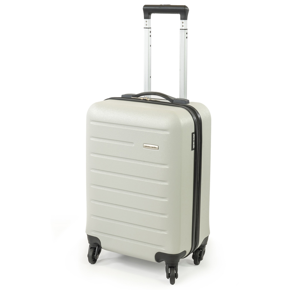 Pierre Cardin Set of 2 Silver Lightweight Hard Shell Trolley Suitcase and Mini Vanity Case Set Image 2