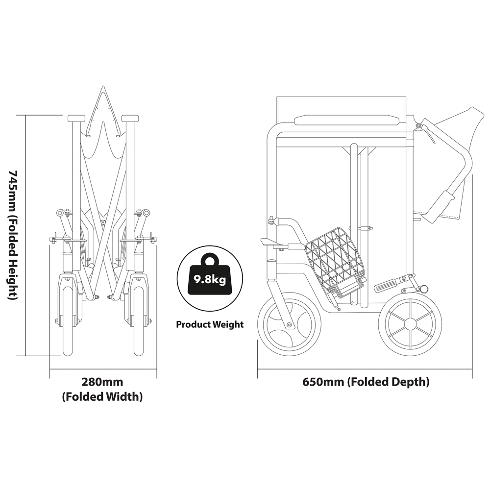 Aidapt Aluminium Transit Wheelchair Image 6