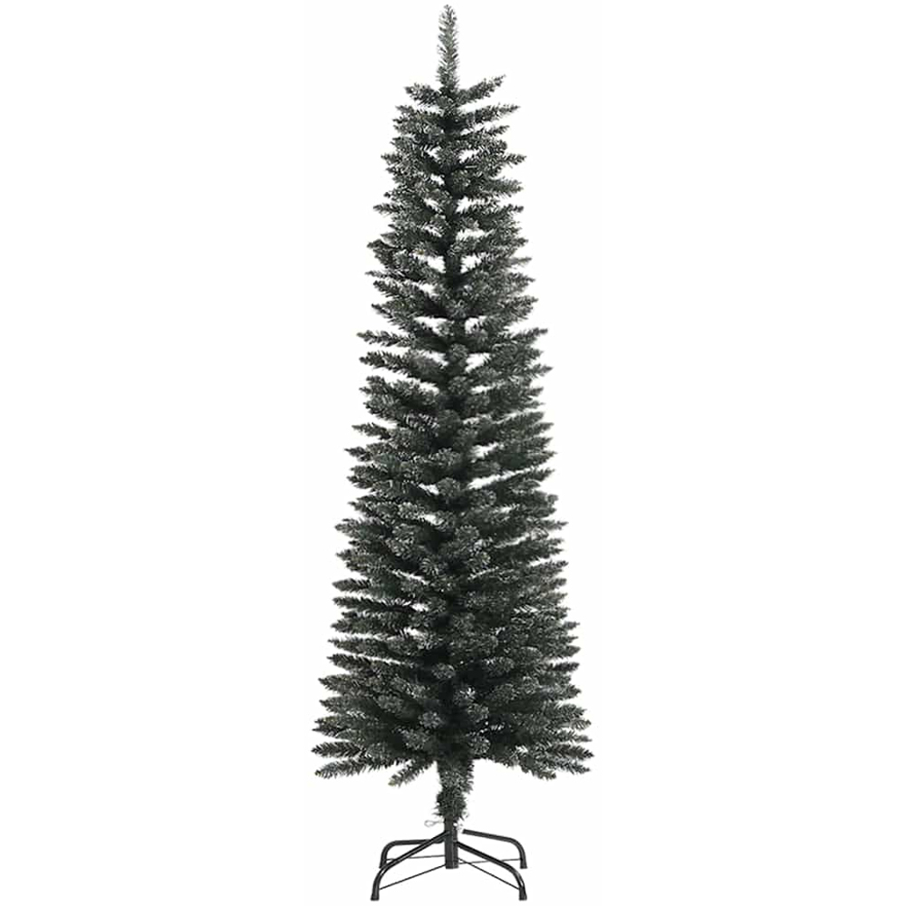 vidaXL Pre-Lit White Baubles Green Artificial Christmas Tree 5ft Image 5
