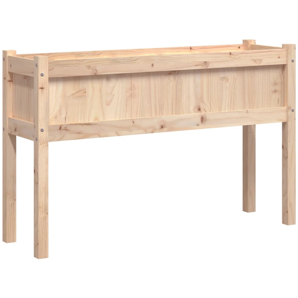 vidaXL Natural Solid Pine Wood Garden Planter 110 x 31 x 70cm 2 Pack Image 1