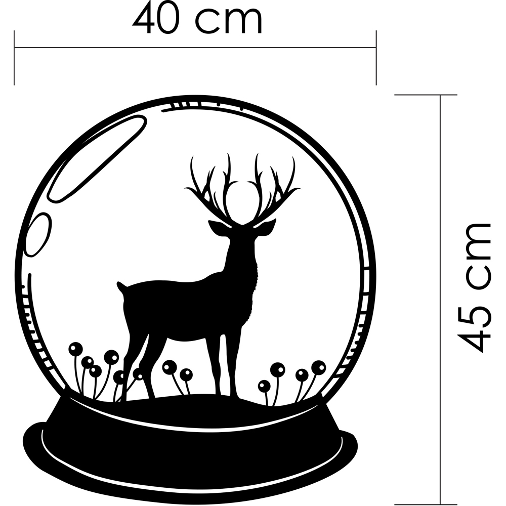 Decortie Black Minimalist Metal Modern Deer Theme Wall Art Image 4