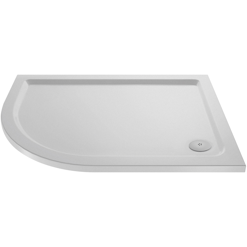 nuie White Slip Resistant Offset Quadrant Shower Tray Left Hand 1200 x 900mm Image 1