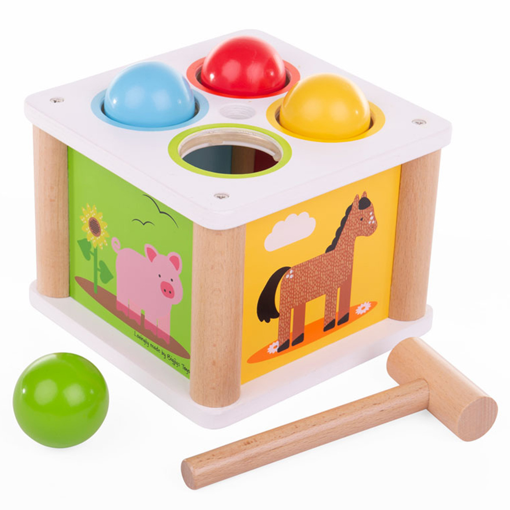 Bigjigs Toys Kids Tap Tap Ball Toy Image 1