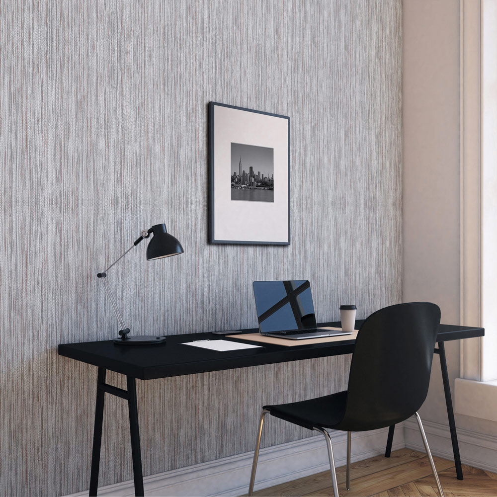 Muriva Bryce Bronze and Silver Textured Wallpaper Image 4