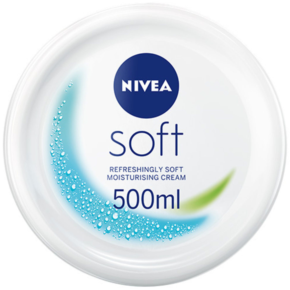 Nivea Soft Moisturiser for Body, Face and Hands 500ml Wilko