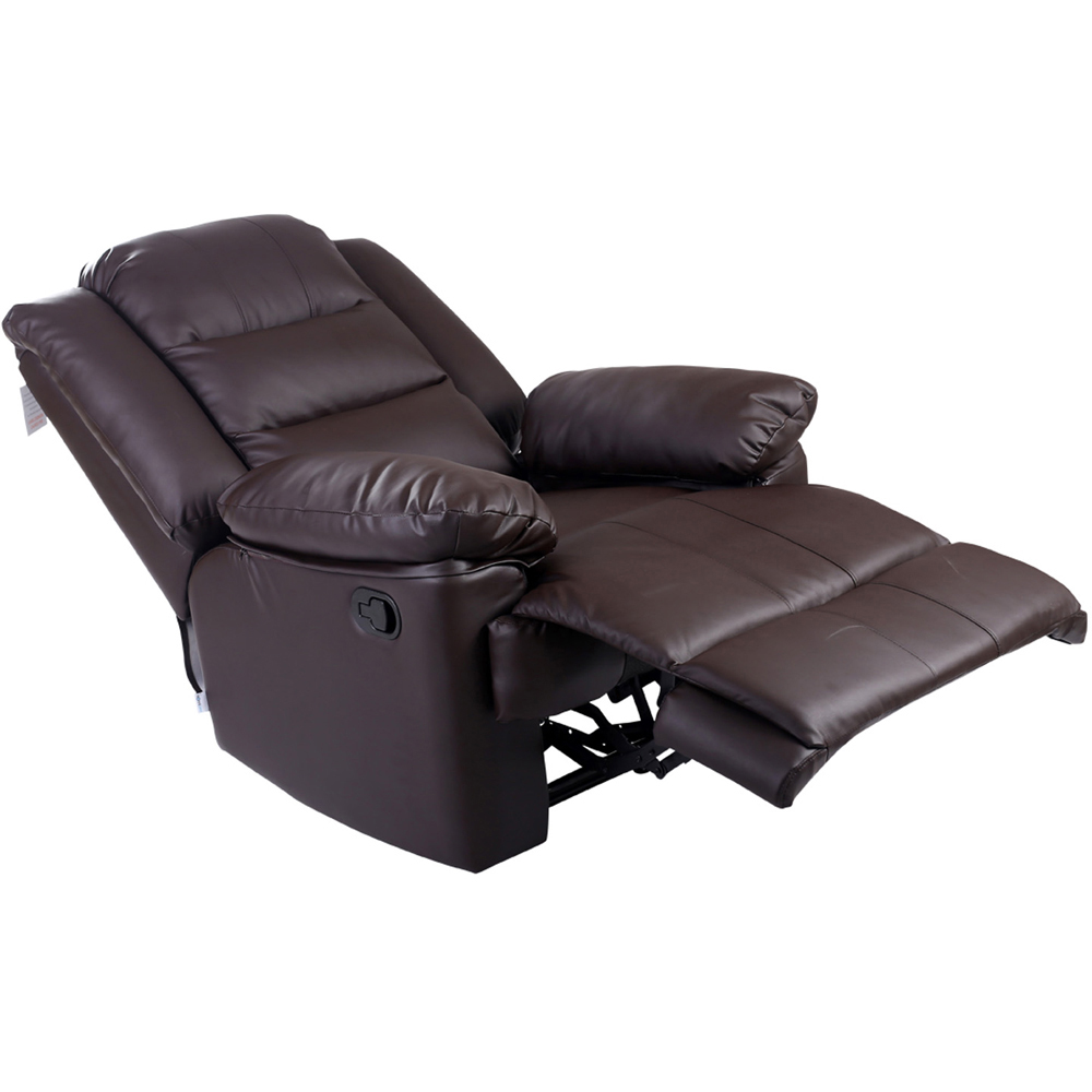 Furniture Online Loxley Brown Bonded Leather Manual Recliner Chair Image 6