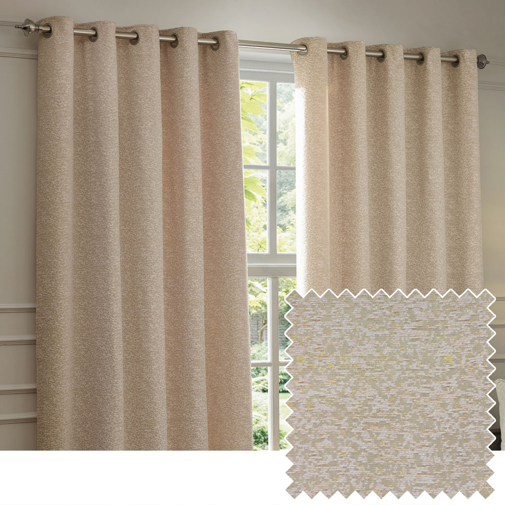Paoletti Galaxy Blush Fully Lined Velvet Eyelet Curtains 117 x 137cm Image 6