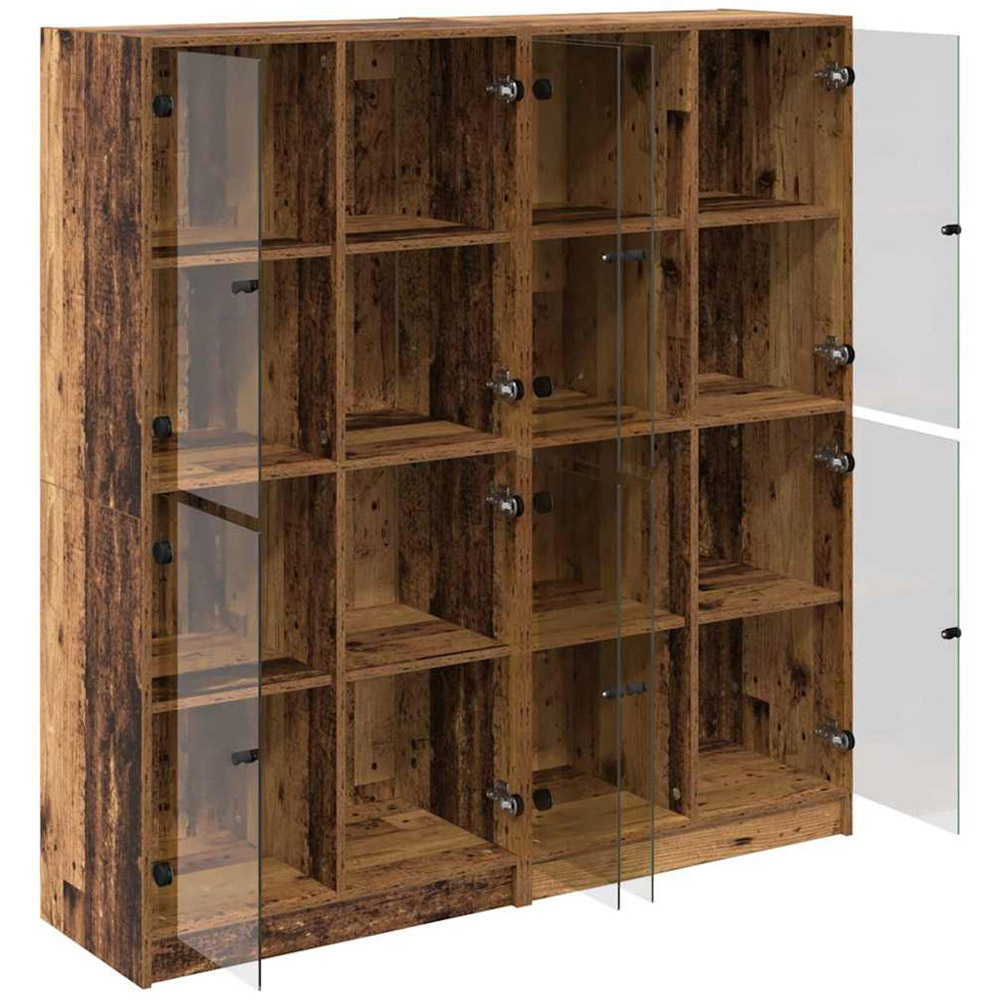 vidaXL 8 Glass Door Old Wood Sideboard Image 5