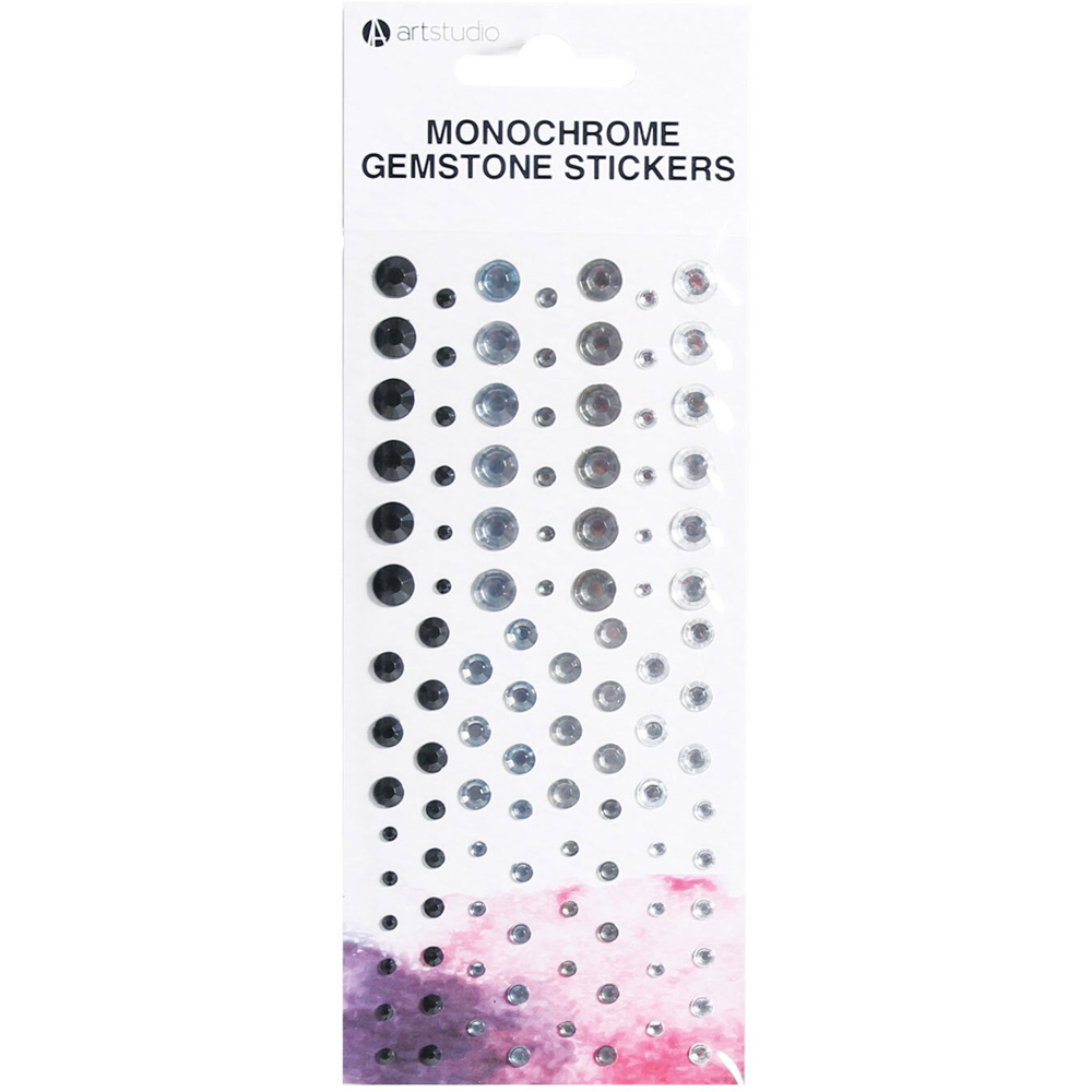 Art Studio Gemstone Stickers - Monochrome Image