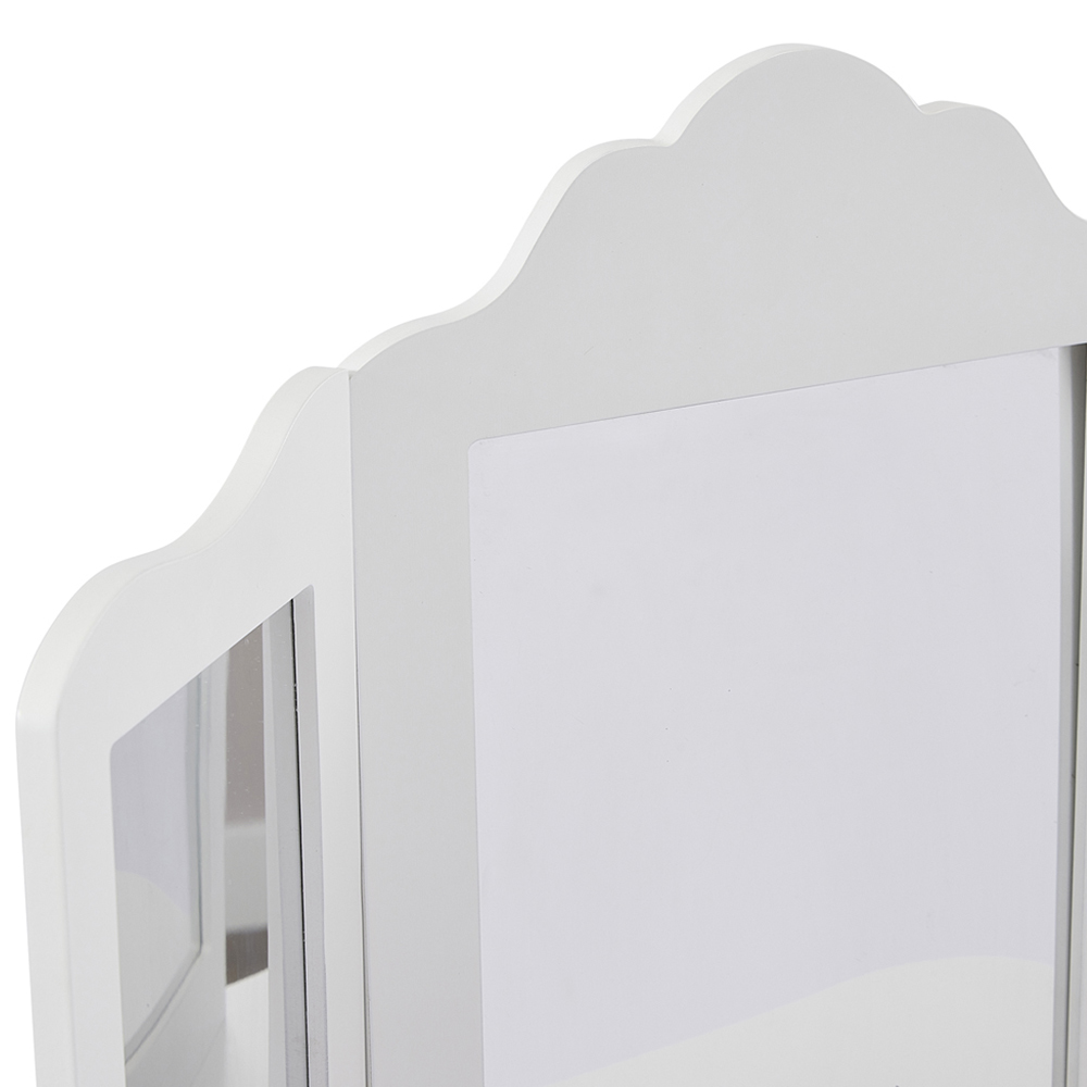 Liberty House Toys Kids White Dressing Table Set with Mirror Image 6
