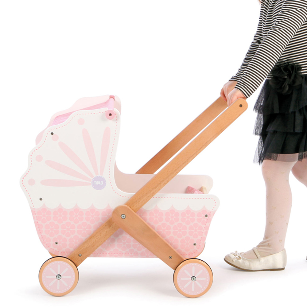 Tidlo 3 in 1 Wooden Dolls Pram Image 2