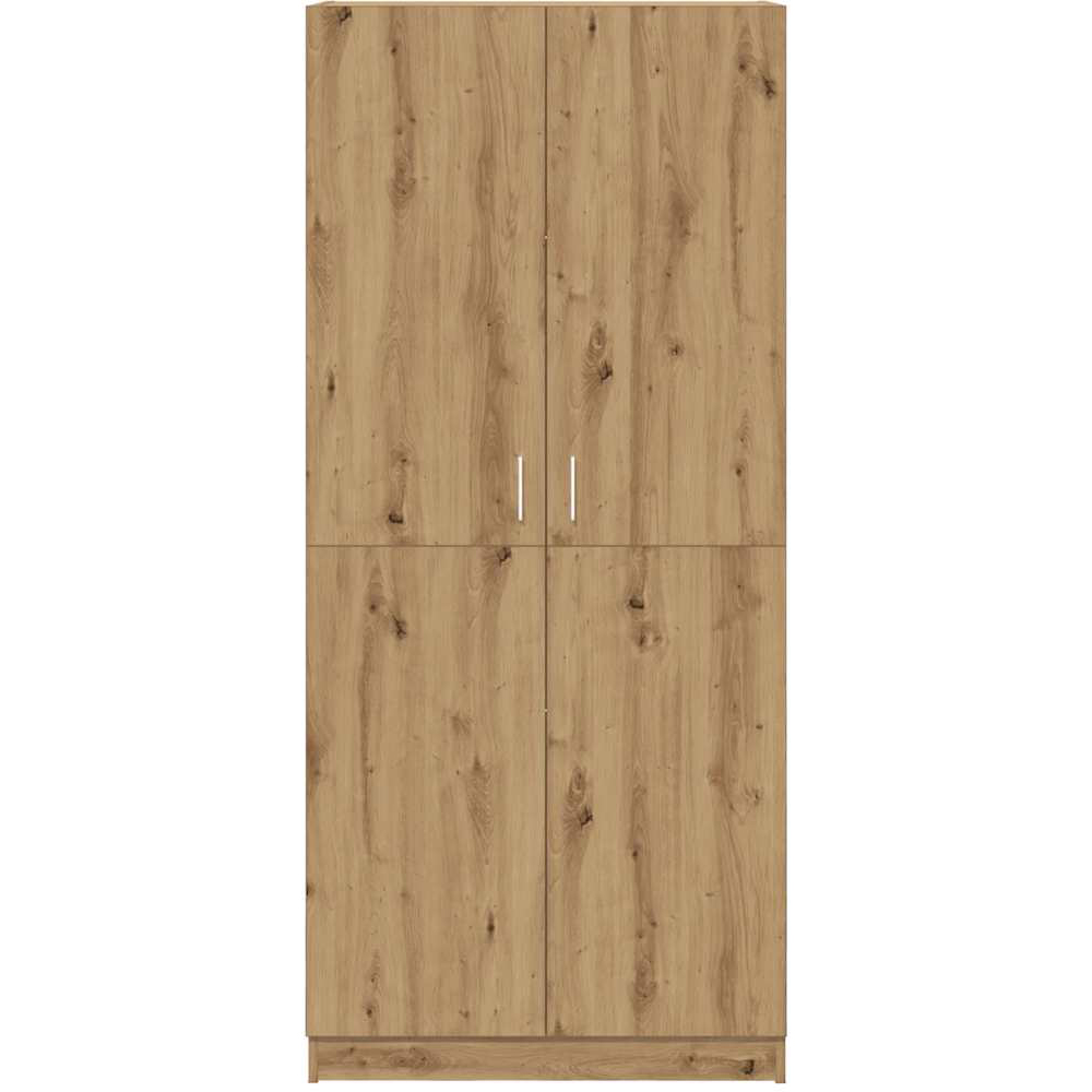 vidaXL 2 Door Artisan Oak Wooden Wardrobe Image 4