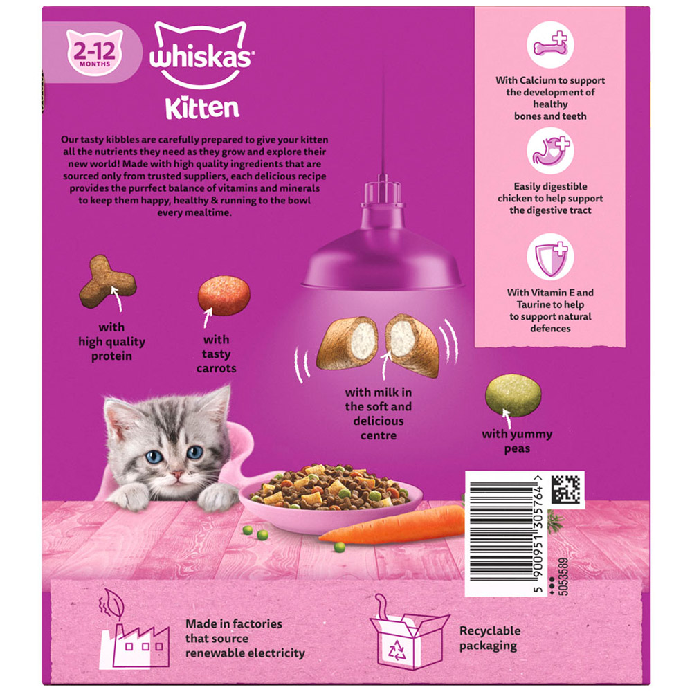 Whiskas Kitten Chicken Flavour Dry Cat Food 800g Image 5