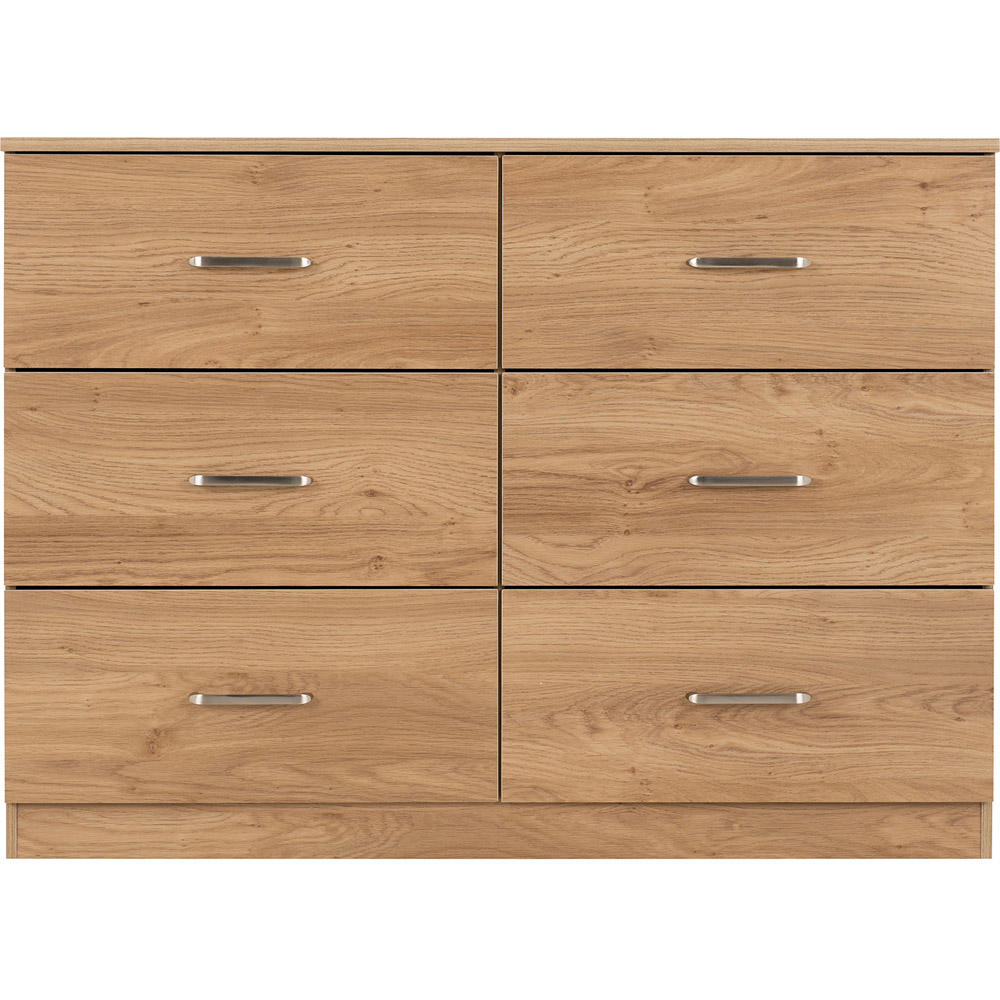 Seconique Dakota 6 Drawer Oak Effect Storage Chest Image 3