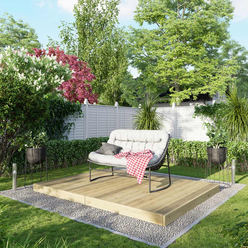 Power 6 x 8ft Timber Decking Kit With No Handrails Image 2