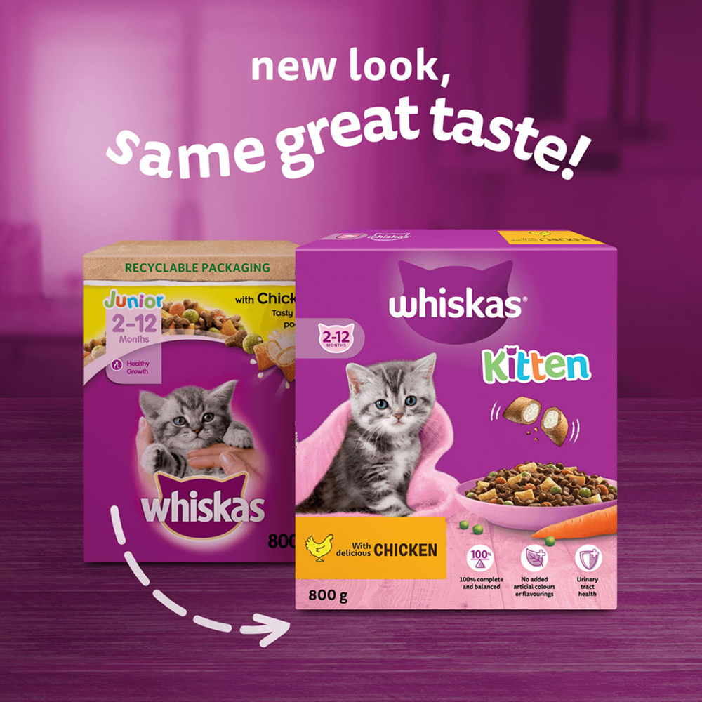 Whiskas Kitten Chicken Flavour Dry Cat Food 800g Image 8