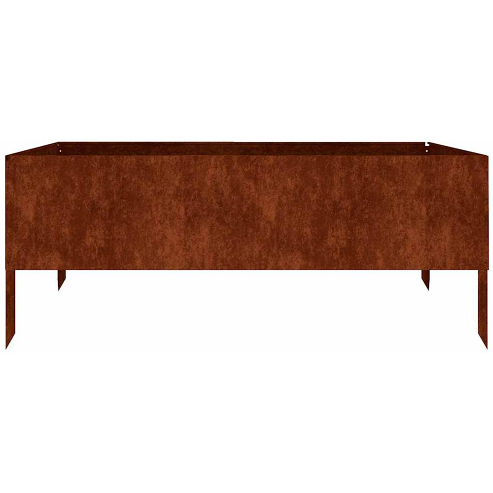 vidaXL Brown Corten Steel Raised Garden Bed 41 x 100 x 100cm Image 2