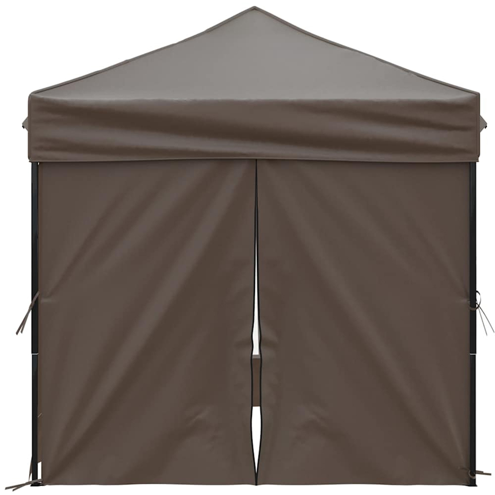 vidaXL 2 x 2m Taupe Foldable Party Tent with Sidewalls Image 4