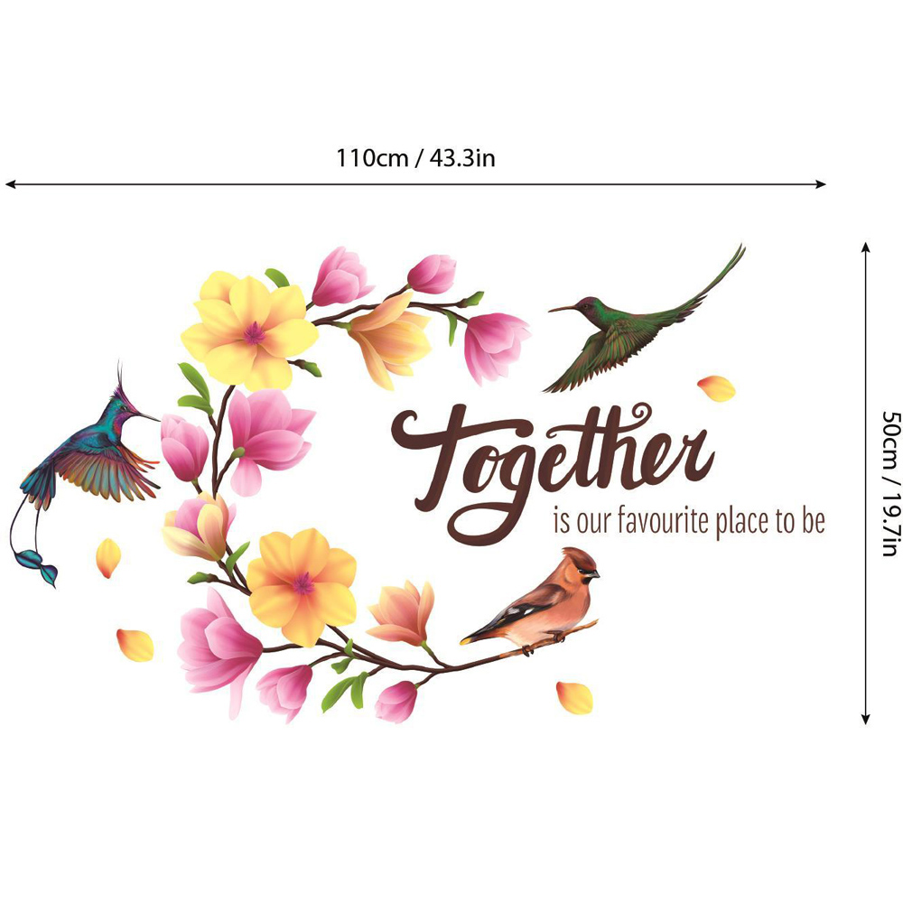 Walplus Romantic Birds Self Adhesive Wall Stickers Image 6