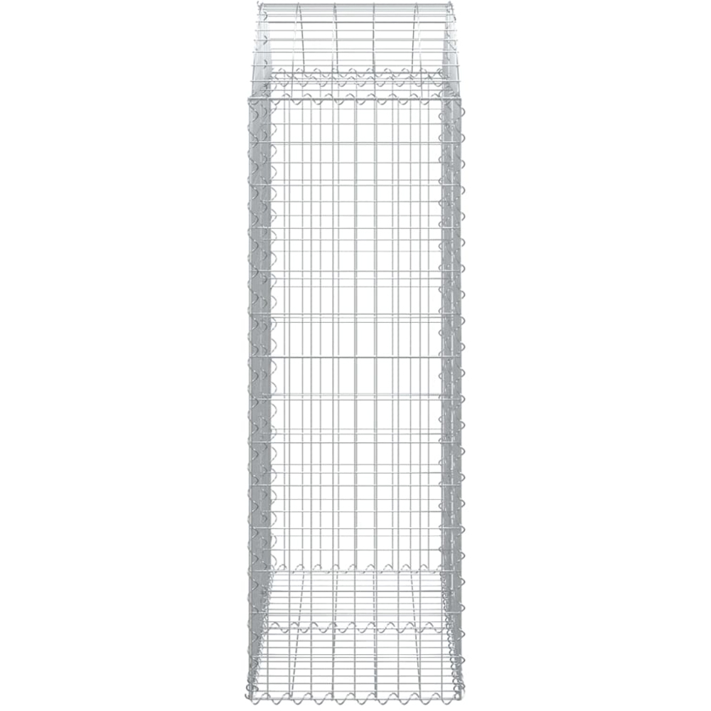 vidaXL Silver Galvanised Iron Arched Gabion Basket 100 x 50 x 140/160cm Image 2