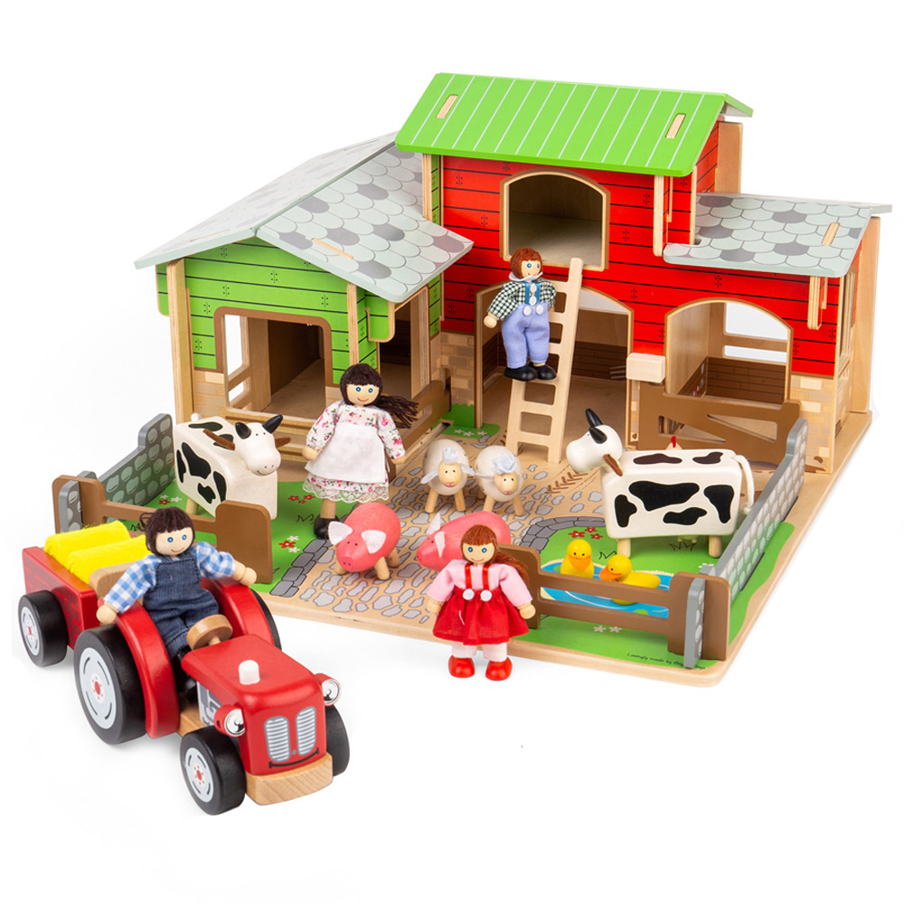 Tidlo Wooden Cobblestone Farm Toy Bundle Image 1