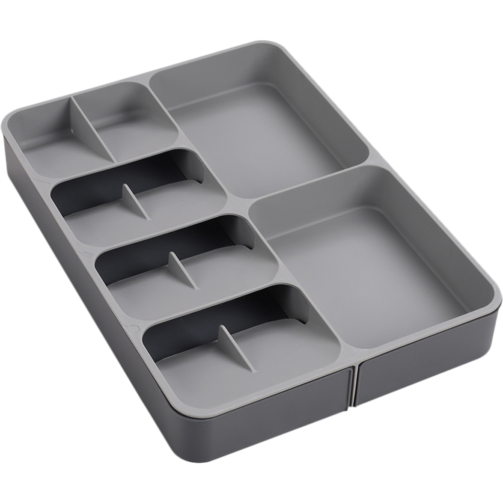 Living and Home Grey Expandable Cutlery Tray Image 3