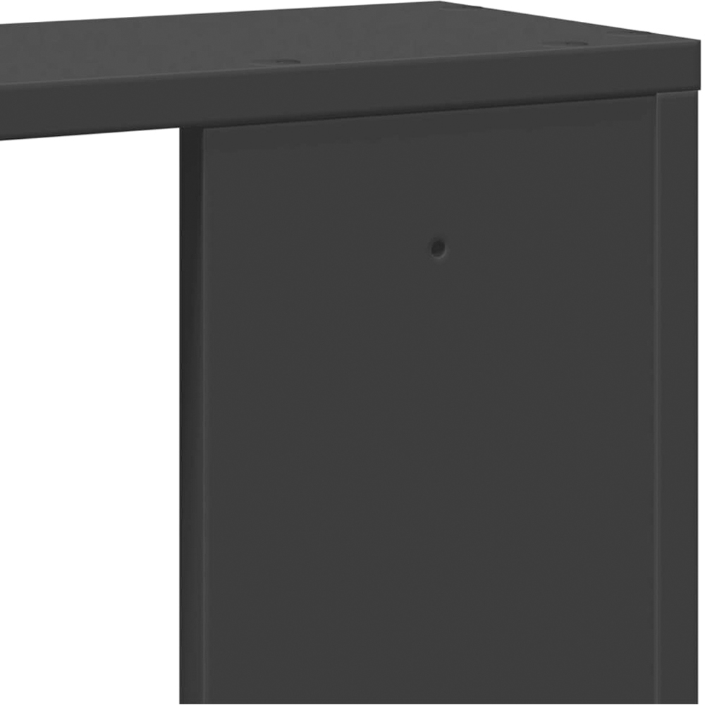 vidaXL 3 Shelf Black Wall Cabinet Image 7