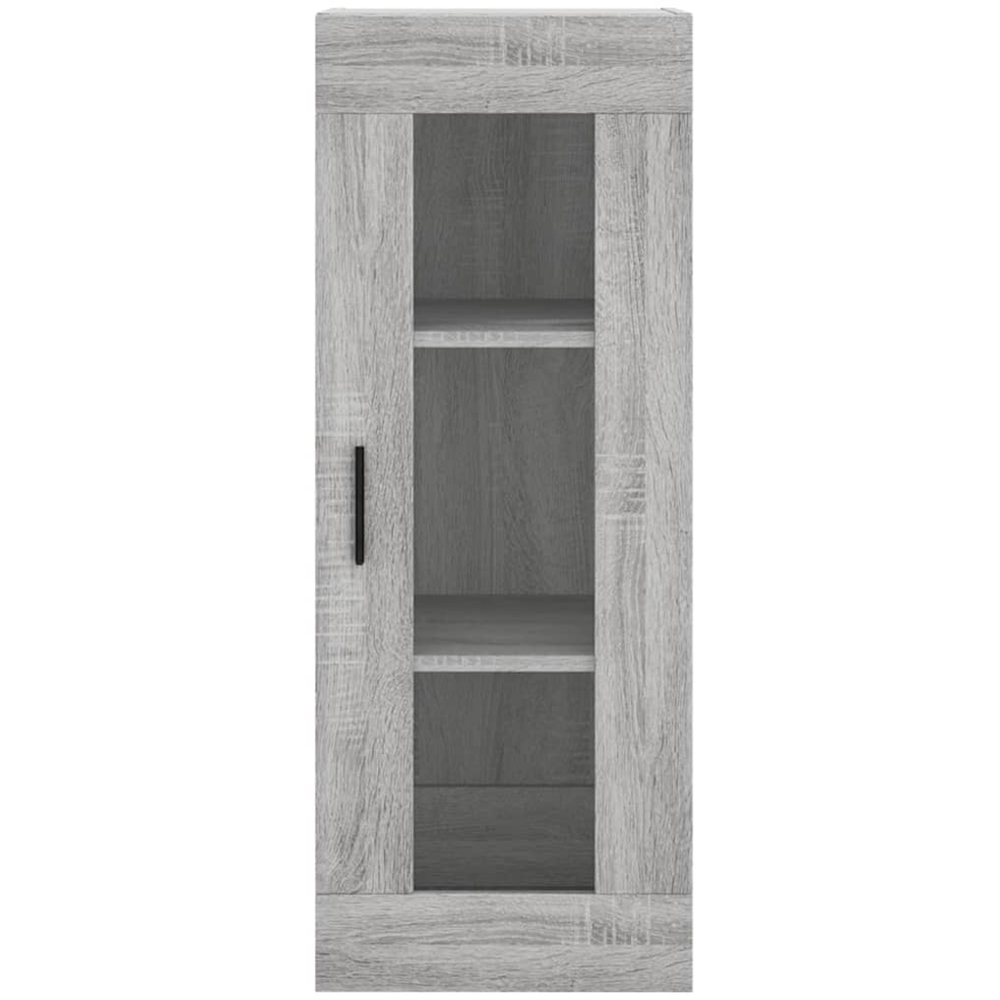 vidaXL Single Glass Door 3 Shelf Grey Sonoma Highboard Image 6