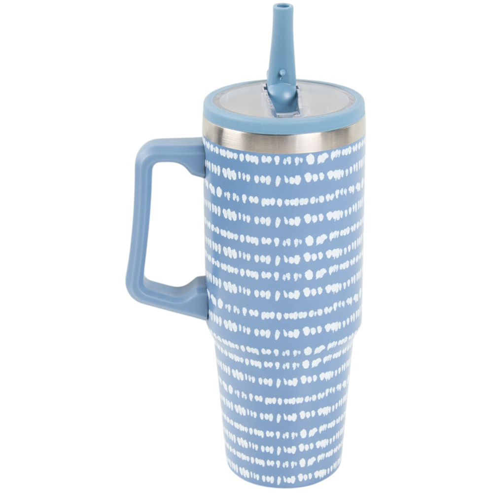 Nitro Flip Straw Stainless Steel TumblerBlue Image 1