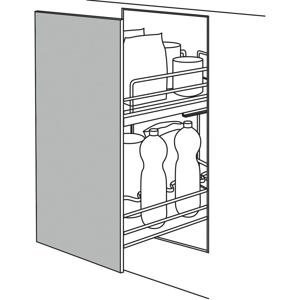 wilko Smooth Matt Shaker White Dynamic Pull Out 300mm Image 1