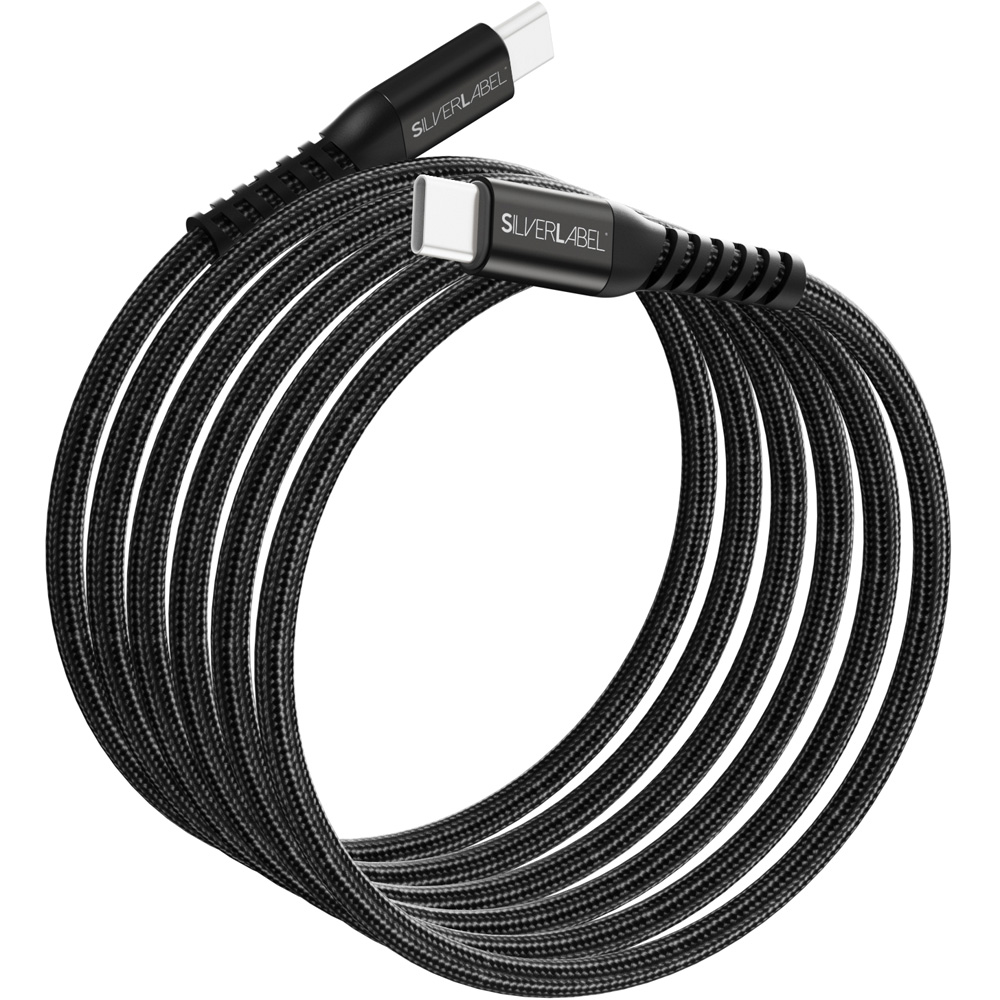 SilverLabel Black Magnetic USB-C to USB-C Cable 1m Image 4