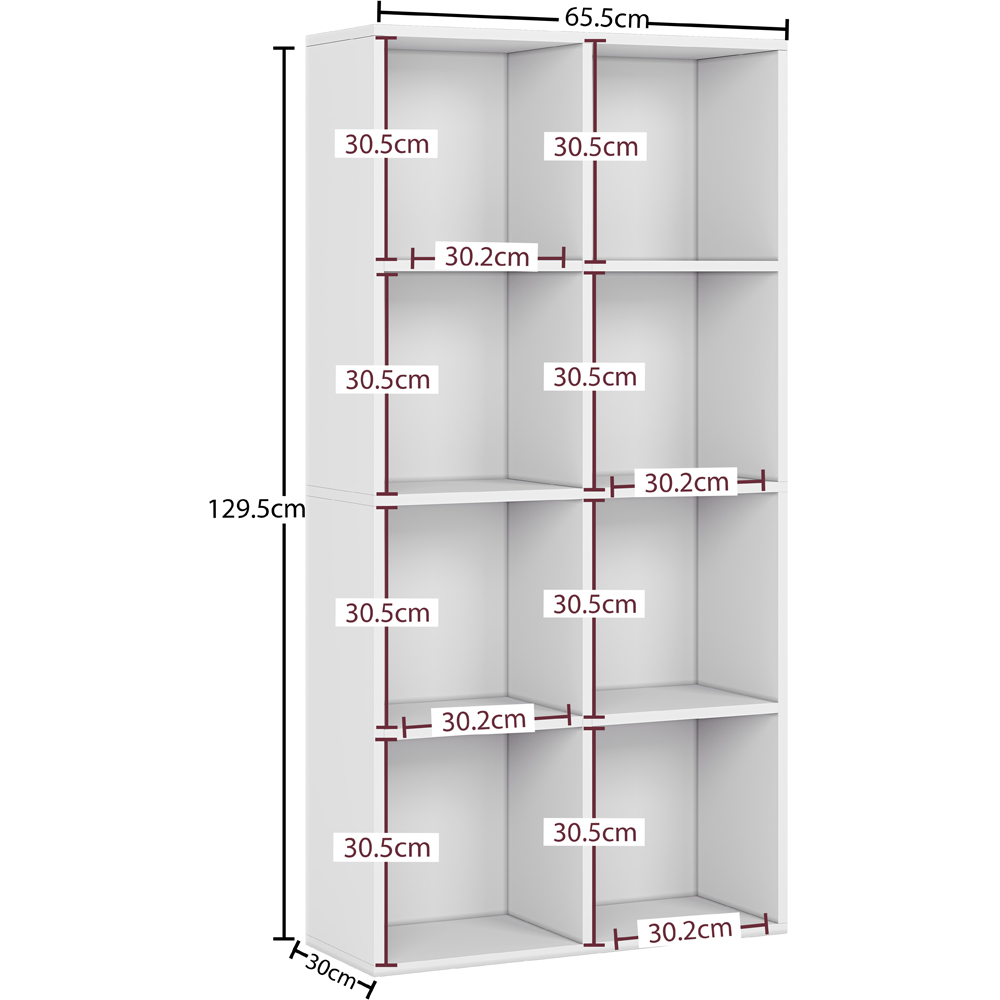VIDA DESIGNS 8 Shelf White Cube Storage Unit Image 9