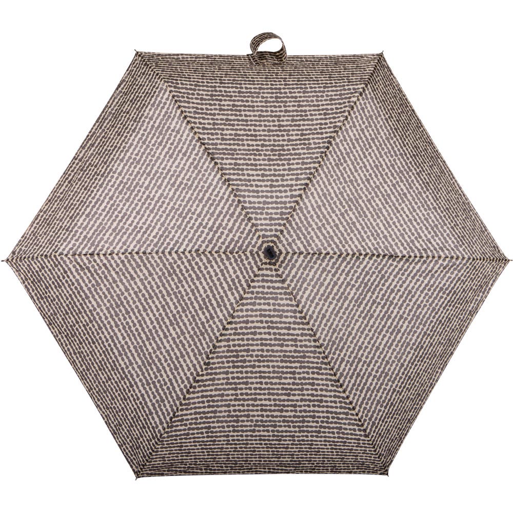 Wilko By Totes Charcoal Dash Print Compact Umbrella Image 2