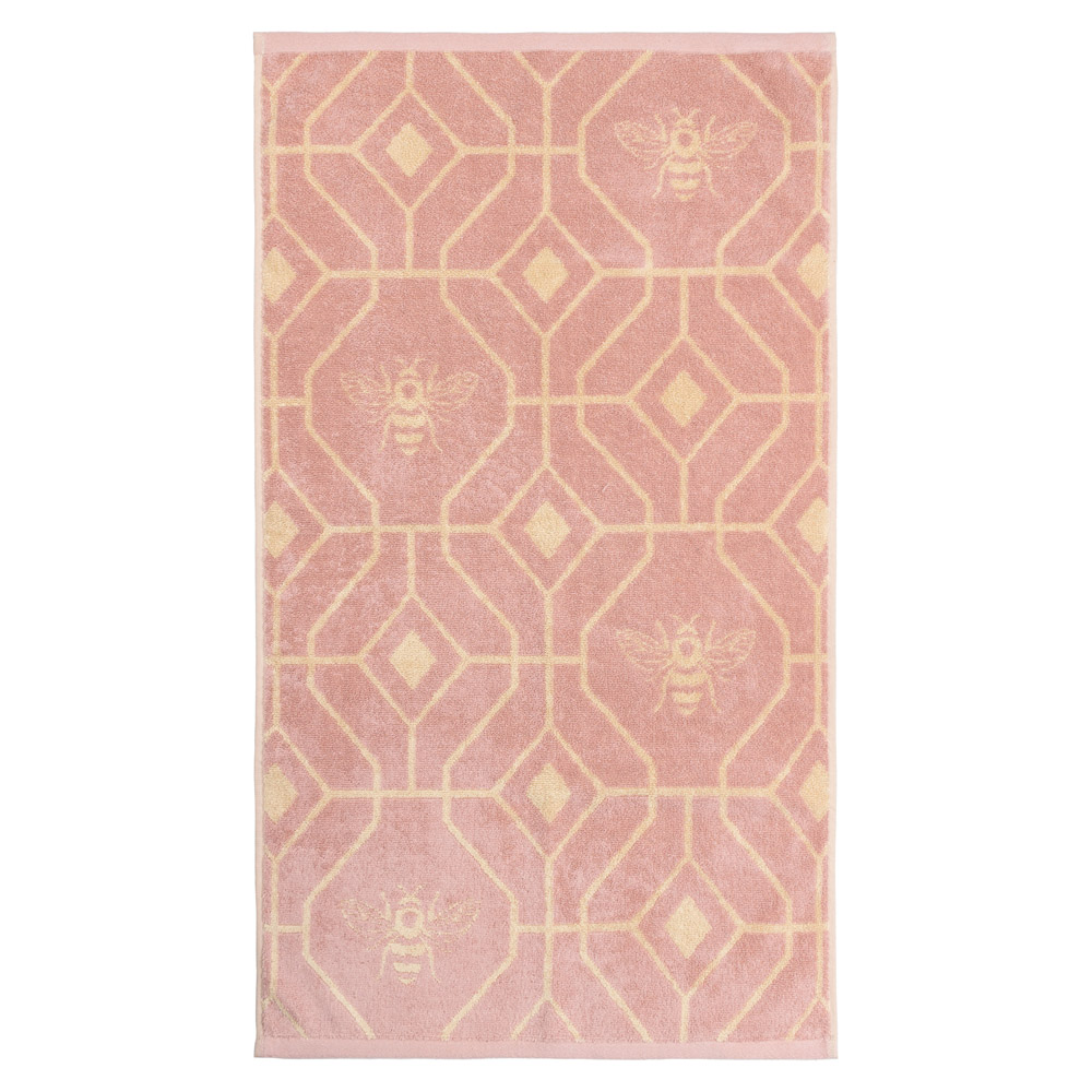 furn. Bee Deco Turkish Cotton Jacquard Blush Towel Bundle Set of 4 Image 3