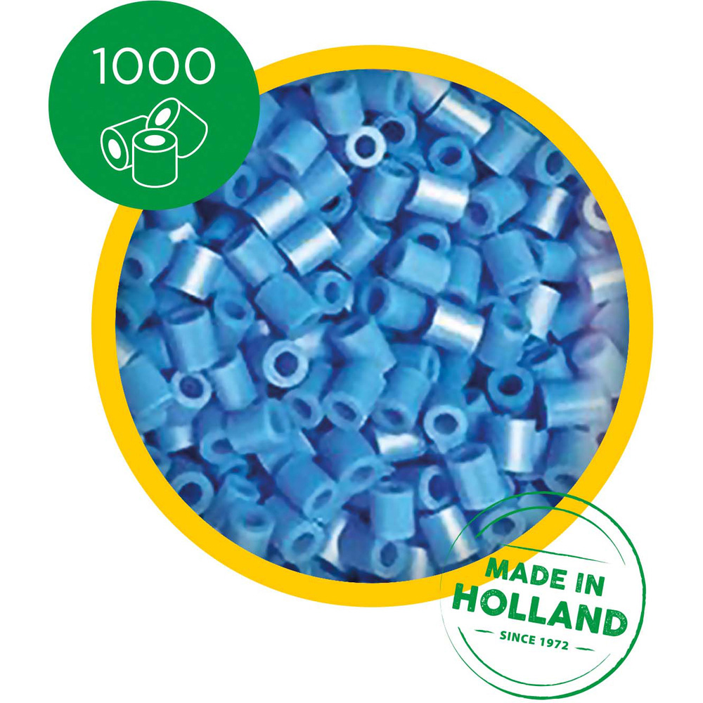 SES Creative Beedz Sky Blue Iron On Beads 1000 Piece  Image 2
