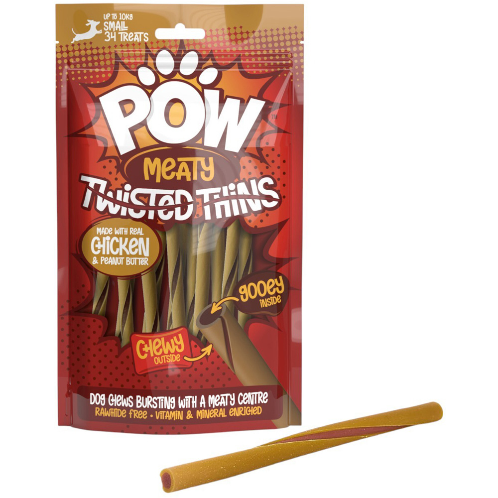Pow Meaty Twisted Thin Dog Treats Image 2