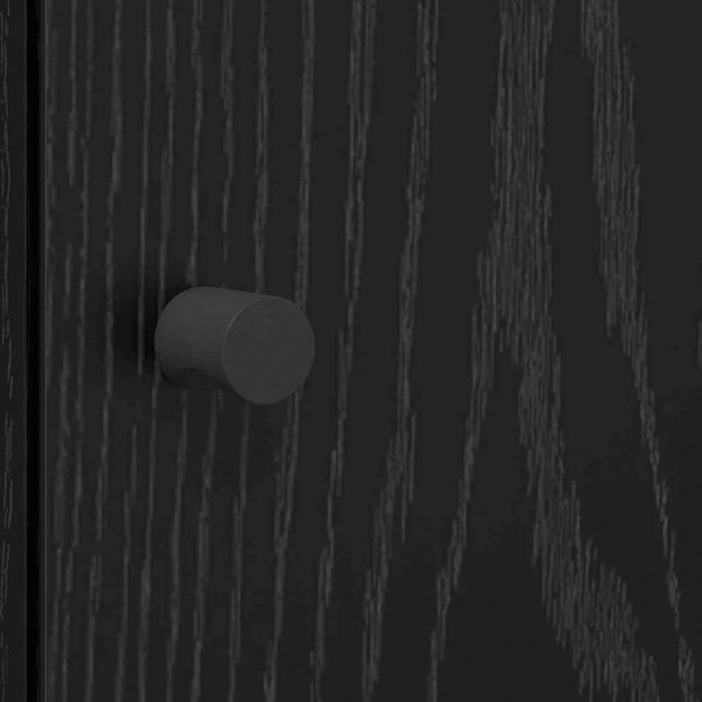 vidaXL 2 Door Black Oak Tall Slim Highboard Image 8