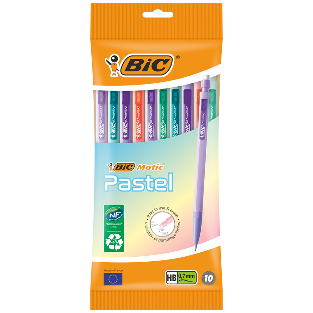 BIC Matic Pastel Original Mechanical Pencil 10 Pack Image 1