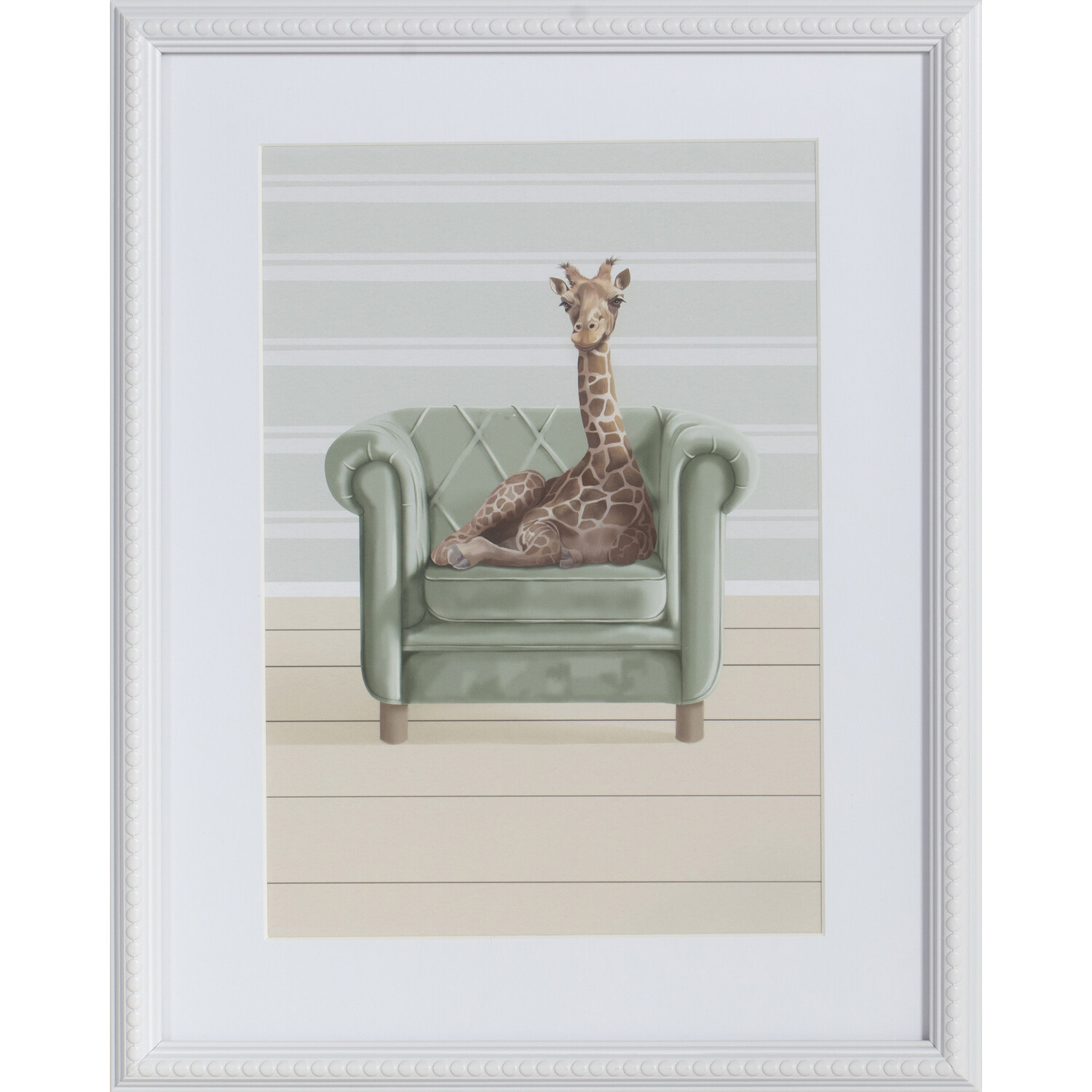 Relaxing Baby Animal Framed Print - White Image 2