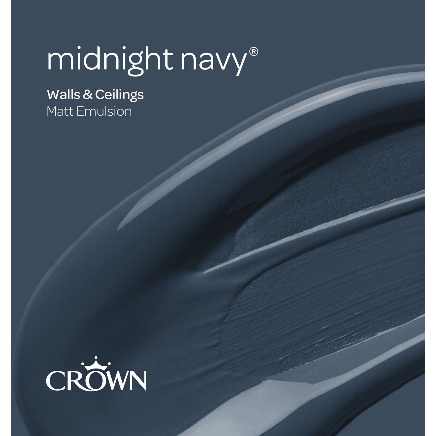 Crown Breatheasy Walls and Ceilings Midnight Navy Matt Emulsion Paint 2.5L Image 9