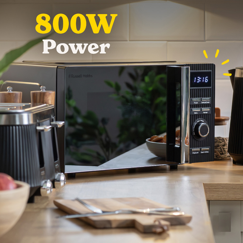 Russell Hobbs Bronte RHMD834B Black 20L Digital Microwave 800W Image 5