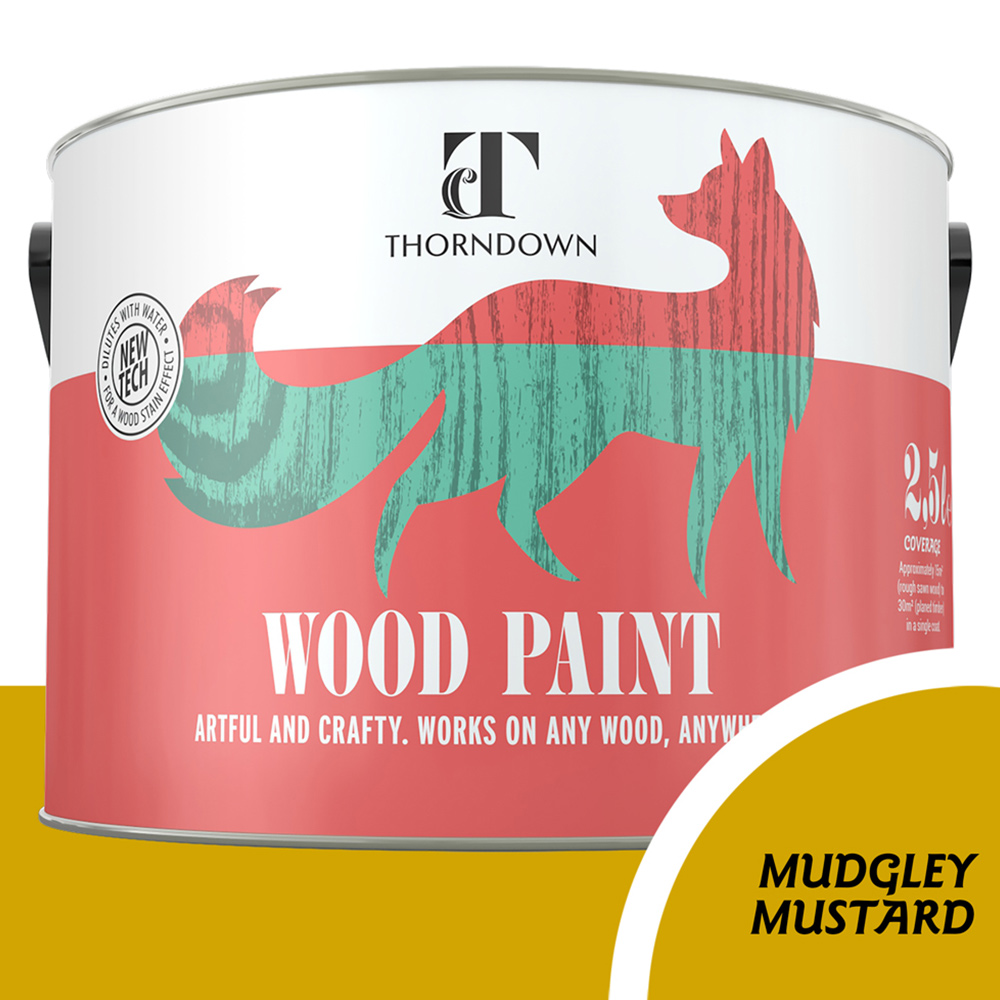 Thorndown Mudgley Mustard Satin Wood Paint 2.5L Image 3