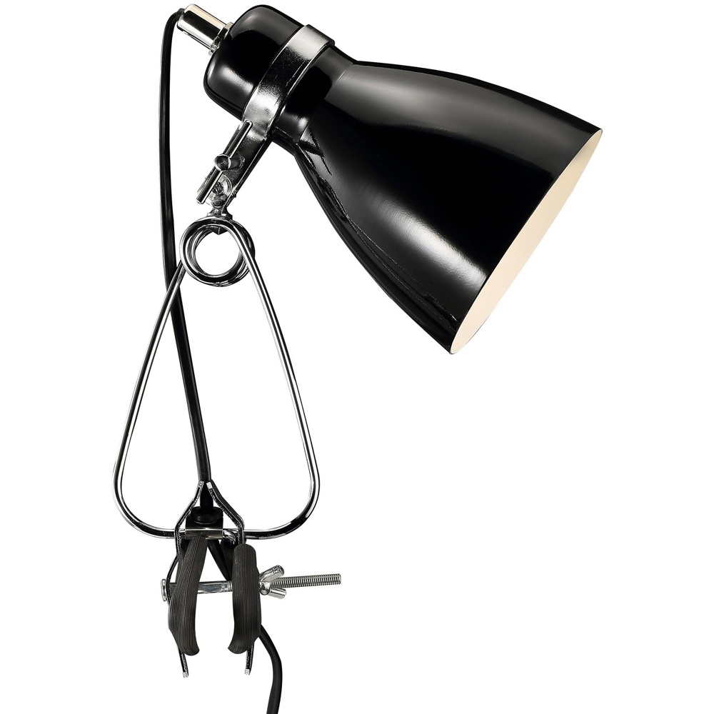 Nordlux Cyclone Black Clamp Spotlight Image 1
