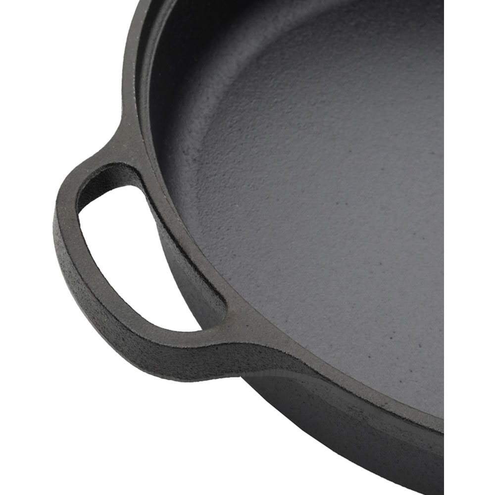 Living and Home Cast Iron Skillet with Double Handles 35cm Image 5