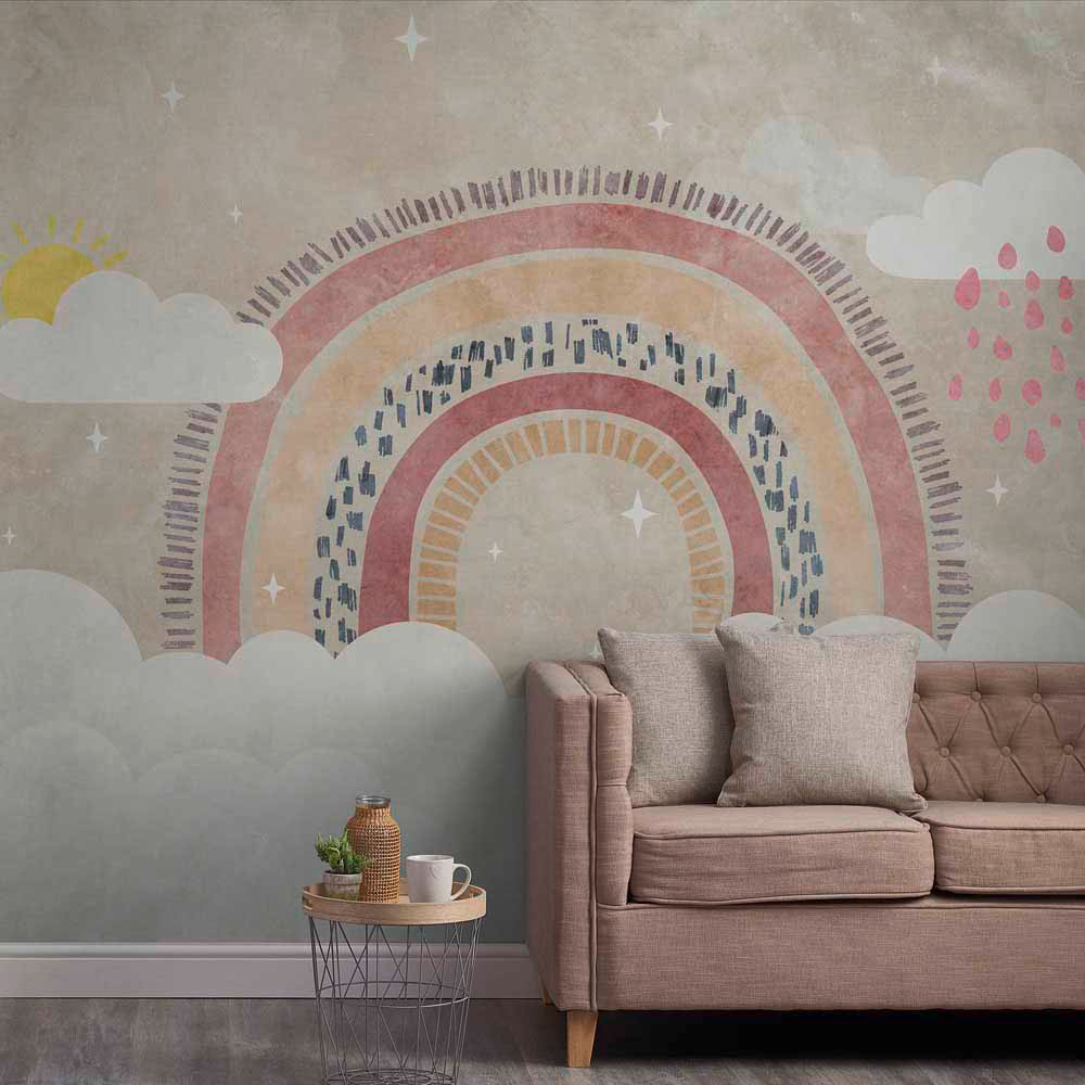 Grandeco Rainbow 7 Lane Wall Mural Image 1