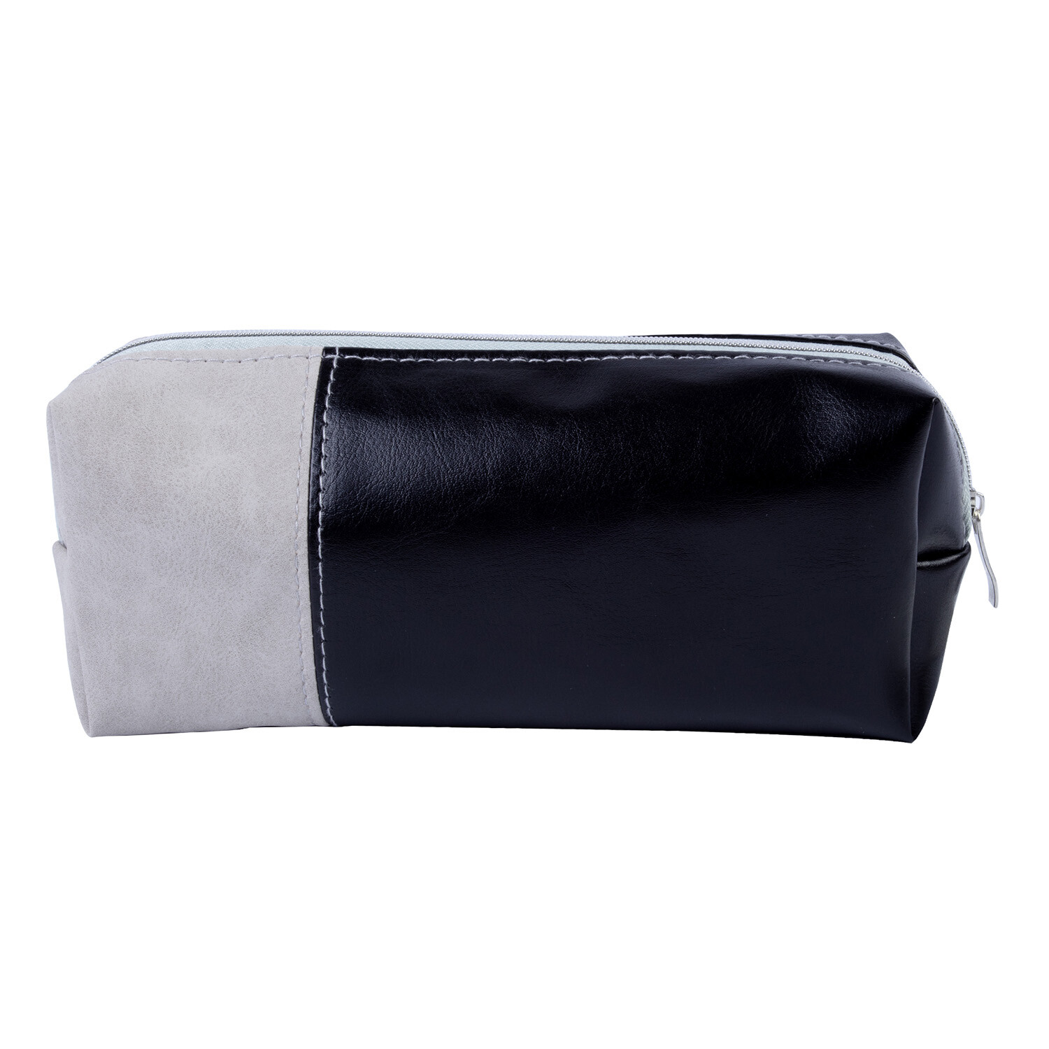 Black & Grey Stitched Pencil Case Image 3