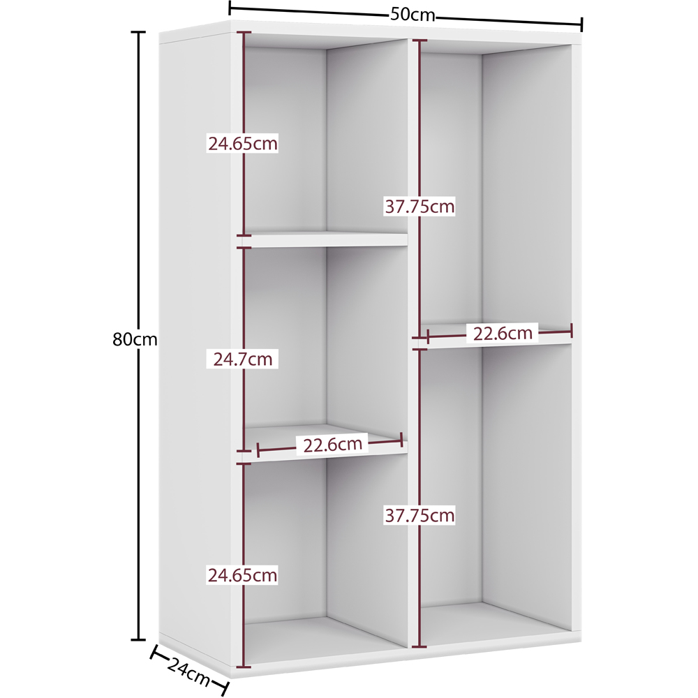 VIDA DESIGNS 5 Shelf White Cube Storage Unit Image 9
