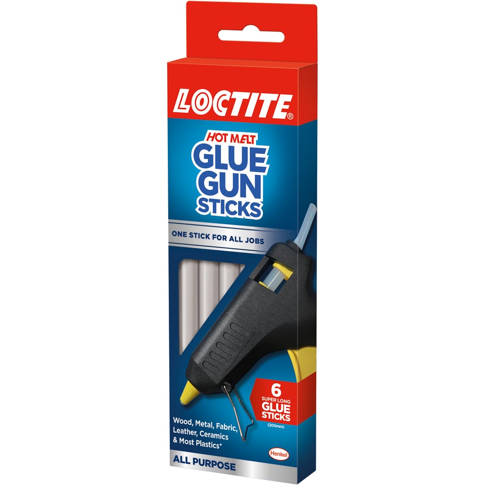 Loctite 6 Pack Long Glue Gun Refill Sticks Wilko